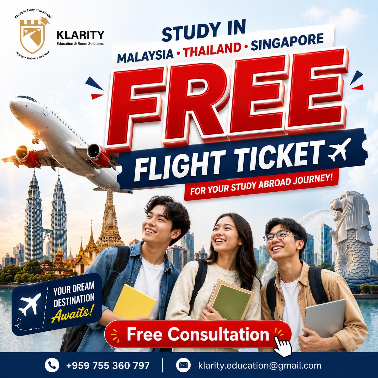 🇲🇾 🇹🇭 🇸🇬 Free Flight Ticket Program for Malaysia, Thailand, and Singapore! ✈️