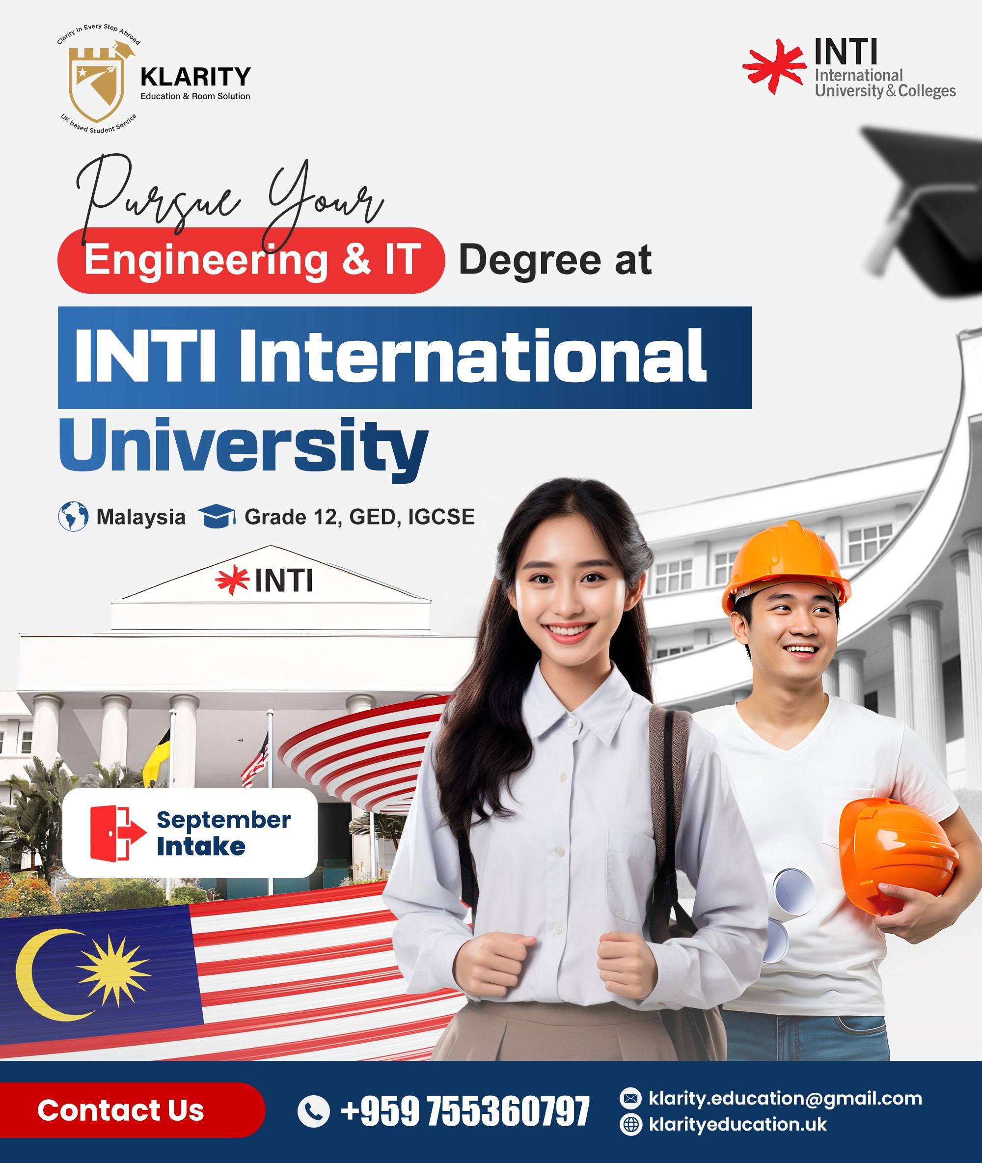 Bring Your Engineering and IT Dreams to Life at the World-Class INTI International University (Malaysia)! 🇲🇾💻